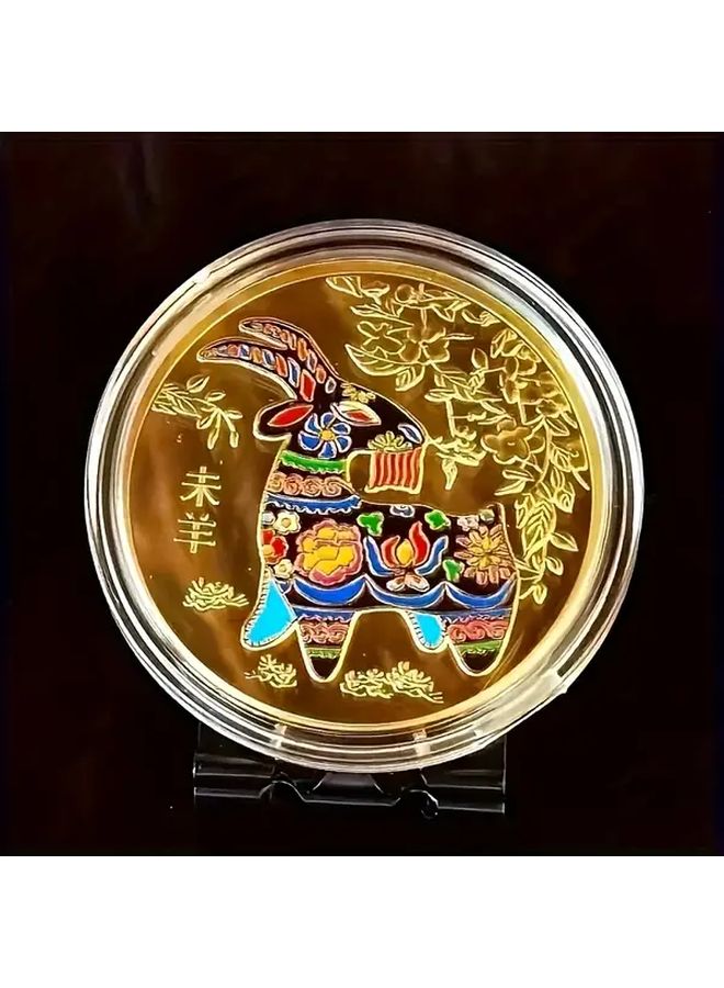 Chinese Zodiac Mouse Coin Medal Wealth Prosperity Collectible Gift Feng Shui Decoration - Image 2
